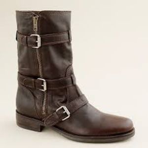 Jcrew brown leather boots
